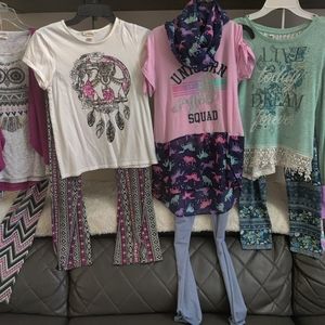 6 Size 12 and 14 girls pants sets